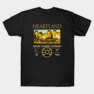 Official Heartland 2007 2021 14 Seasons 221 Episodes Signatures T-Shirt